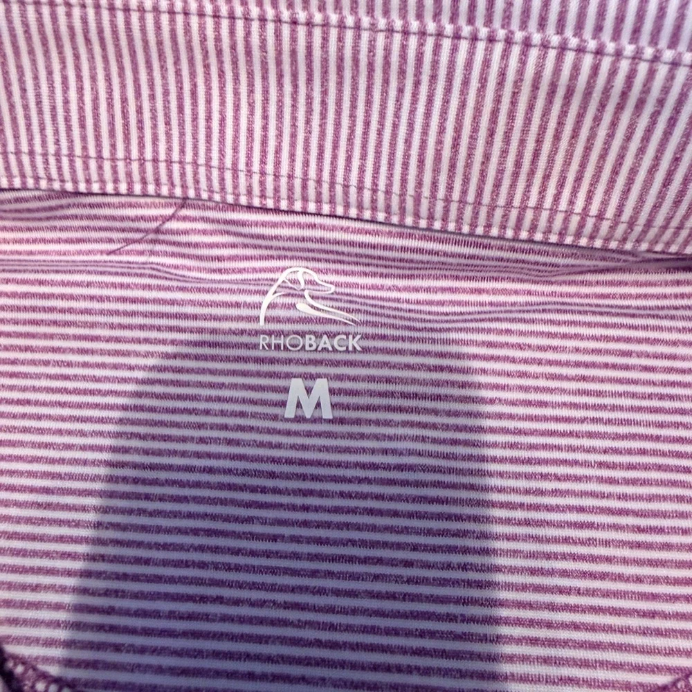 Rhoback “The Whaler” Men's Long-Sleeve Lavendar Polo - Picture 10 of 15